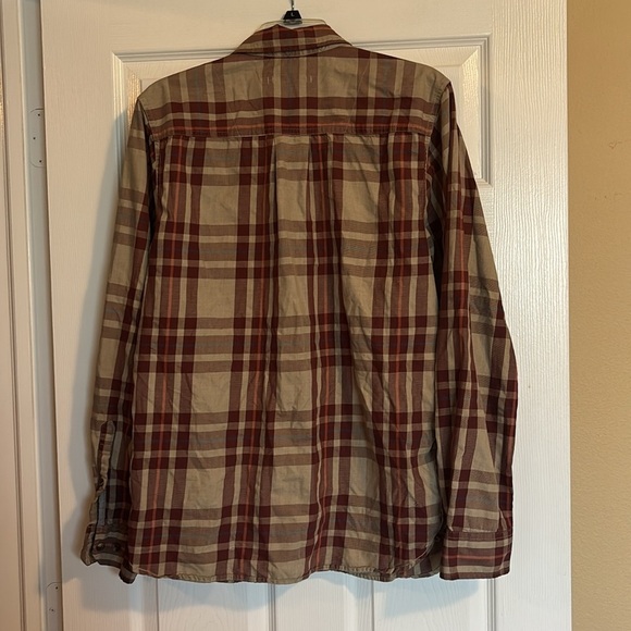 The North Face men’s tan plaid long sleeve button down shirt size medium - Picture 7 of 9